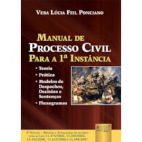 MANUAL DE PROCESSO CIVIL PARA A 1ª INSTÂNCIA - ATUALIZADA DE ACORDO COM AS LEIS 11.276/06, 11.280/06, 11.382/06, 11.419/06 E 11.448/07