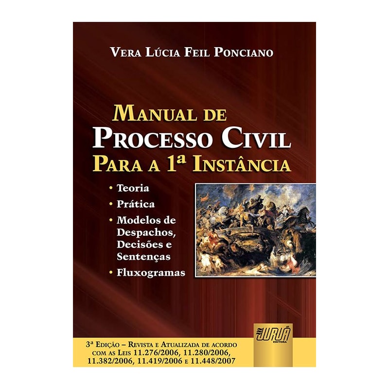MANUAL DE PROCESSO CIVIL PARA A 1ª INSTÂNCIA - ATUALIZADA DE ACORDO COM AS LEIS 11.276/06, 11.280/06, 11.382/06, 11.419/06 E 11.448/07