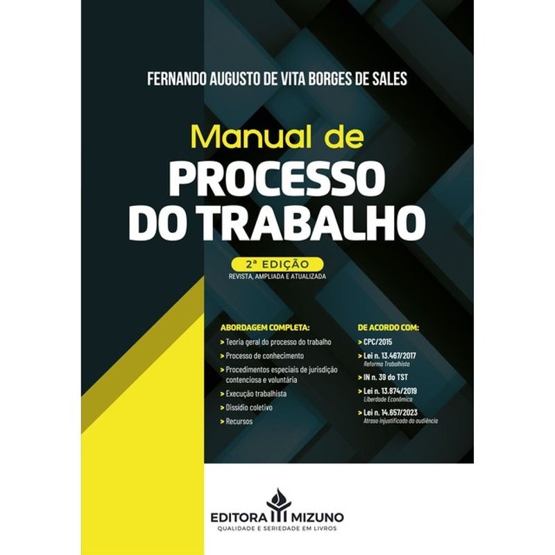 MANUAL DE PROCESSO DO TRABALHO 2ª EDIÇÃO 2025