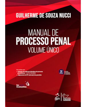 Manual de Processo Penal - Volume Único - 5ª Edição 2024