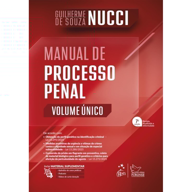 Manual de Processo Penal - Volume Único - 7ª Edição 2026
