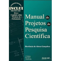 MANUAL DE PROJETOS DE PESQUISA CIENTÍFICA