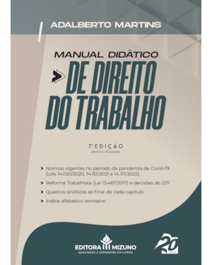 MANUAL DIDÁTICO DE DIREITO DO TRABALHO - 7ª EDIÇÃO