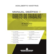 MANUAL DIDÁTICO DE DIREITO DO TRABALHO 8ª EDIÇÃO