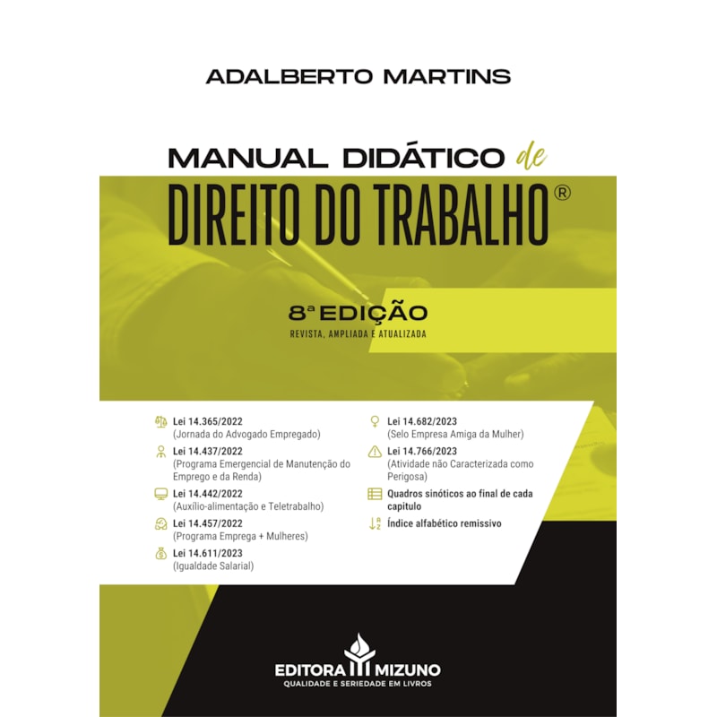 MANUAL DIDÁTICO DE DIREITO DO TRABALHO 8ª EDIÇÃO