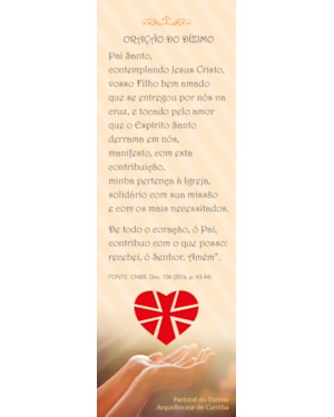 MARCA PAGINA RG ORACAO DO DIZIMISTA MP46  PCT 50 UND