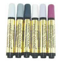 MARCADOR PERMANENTE PROFISSIONAL C/ 6 CORES TONS CINZA