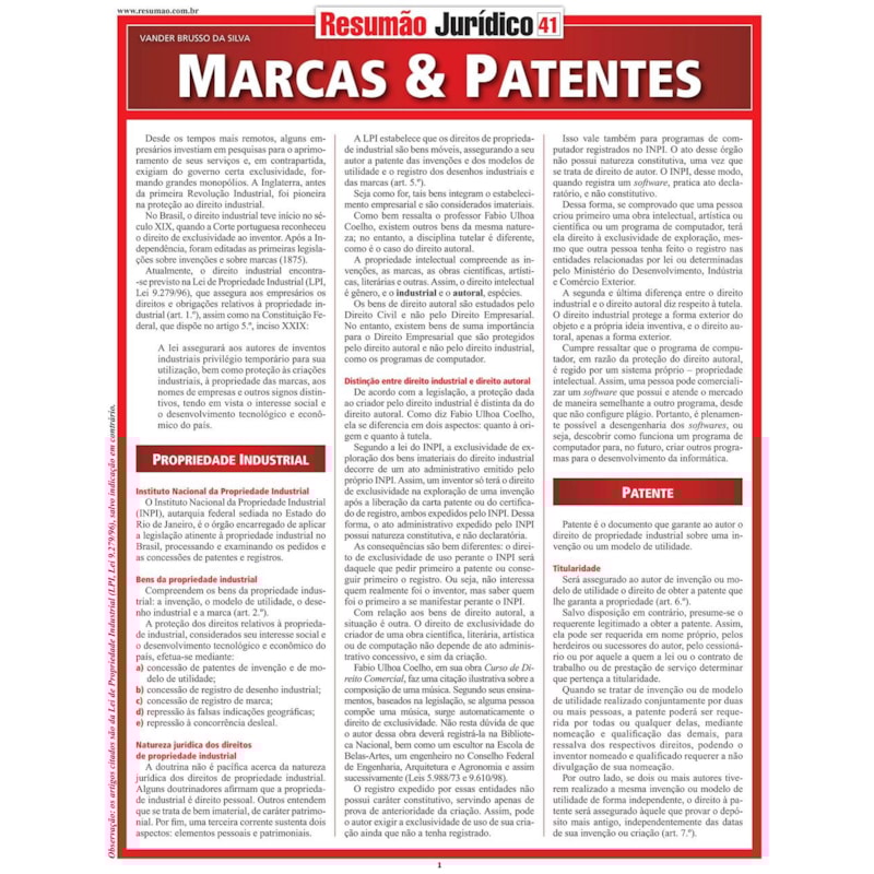 MARCAS E PATENTES - 1