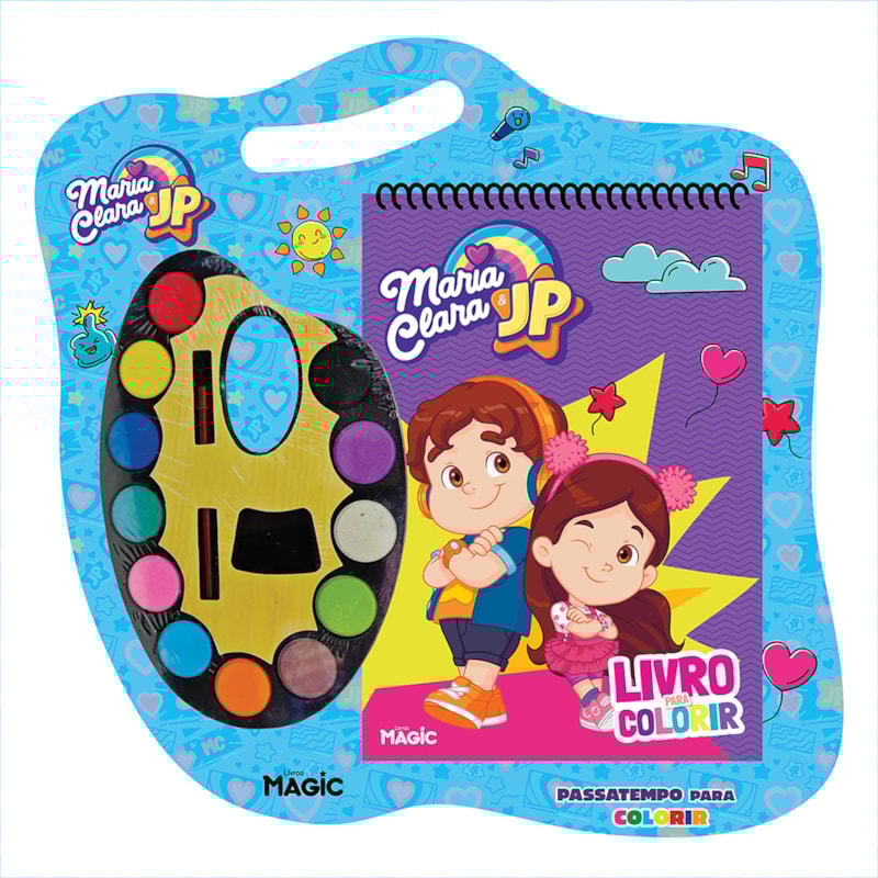 MARIA CLARA E JP - PASSATEMPO PARA COLORIR