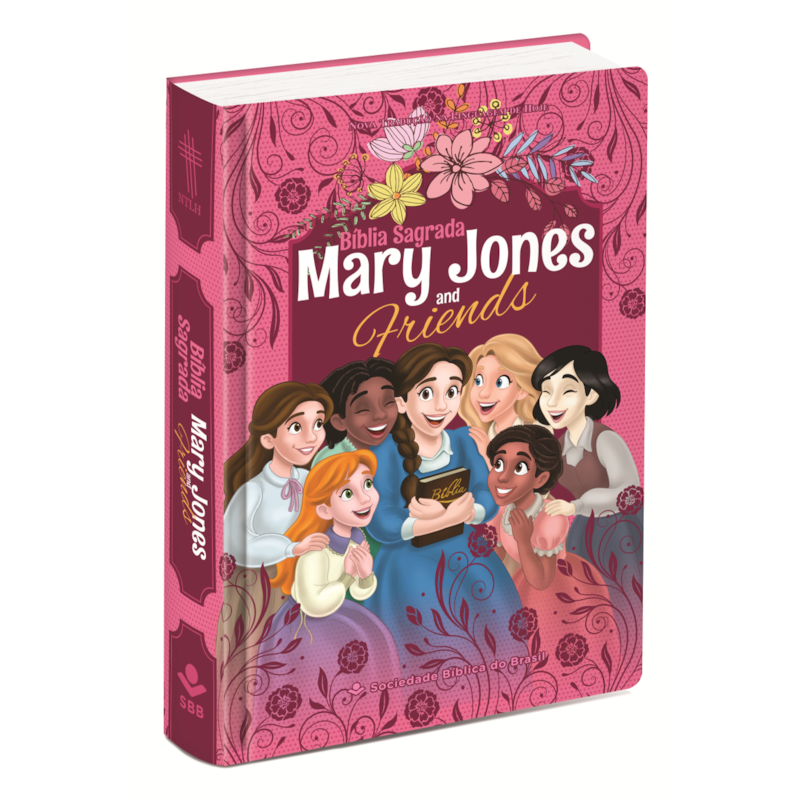 MARY JONES AND FRIENDS - BÍBLIA SAGRADA NTLH PARA MENINAS | CAPA PINK: TODA COLORIDA, COM ESTUDOS, LETTERINGS, DEVOCIONAIS E UM CHAVEIRO PARA MOCHILA