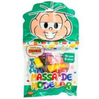 MASSA DE MODELAR 12 CORES 2 MOLDES VERDE - TURMA DA MÔNICA