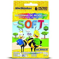 MASSA DE MODELAR ACRILEX SOFT 06 CORES