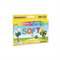 MASSA DE MODELAR ACRILEX SOFT 12 CORES 180G