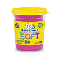 MASSA DE MODELAR ACRILEX SOFT 500 GRS MARAVILHA ROSA