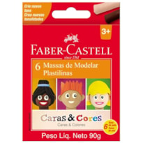 MASSA DE MODELAR FABER CARAS & CORES 06 CORES