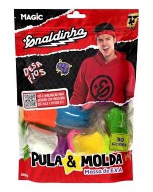 MASSA PULA E MOLDA 30 CORES SORTIDAS - 300G - ENALDINHO