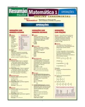 MATEMATICA 1 - OPERACOES - 1