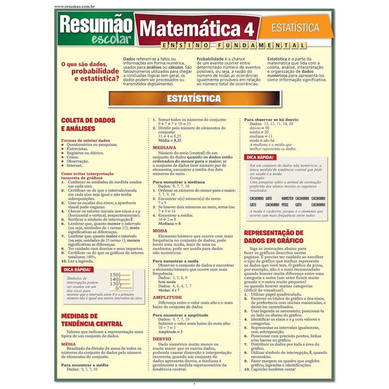 MATEMATICA 4 - ESTATISTICA - 1
