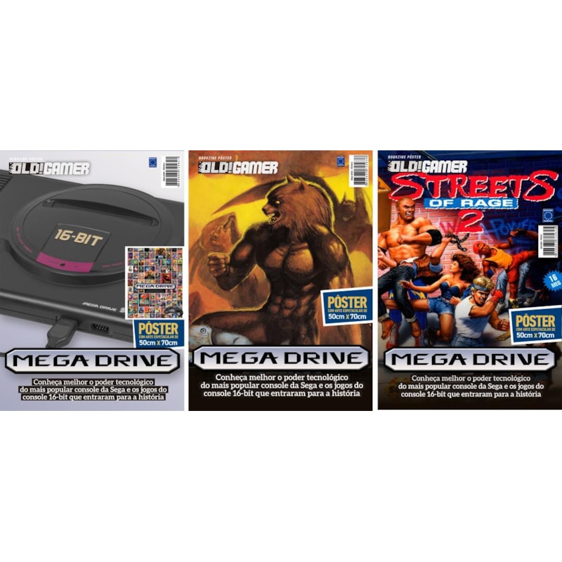 MEGA DRIVE - ARTE A+B+C - SUPERPÔSTER OLD!GAMER