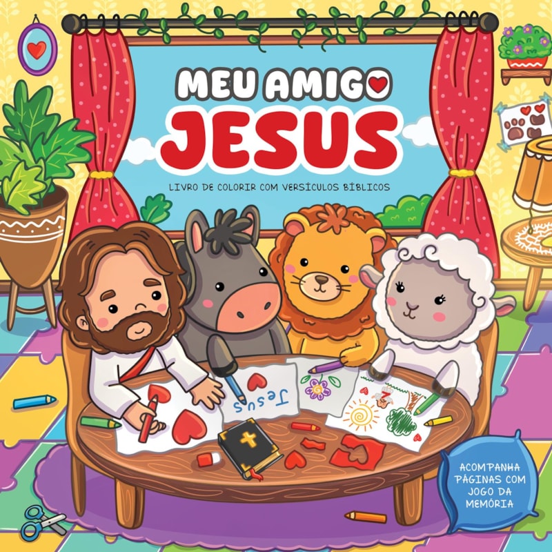 MEU AMIGO JESUS: LIVRO DE COLORIR COM VERSÍCULOS BÍBLICOS