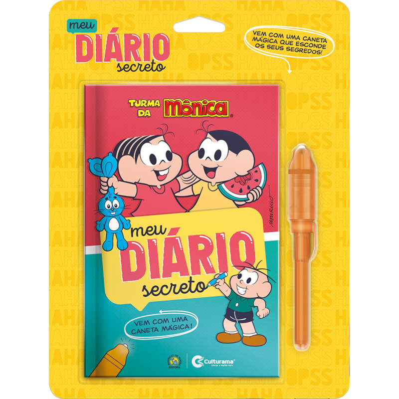 MEU DIÁRIO MÁGICO COM CANETA TURMA DA MÔNICA