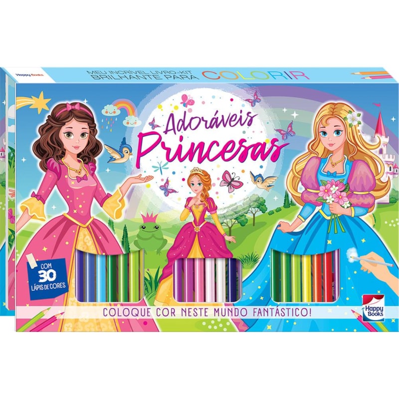 MEU INCRÍVEL LIVRO BRILHANTE P/COLORIR:PRINCESAS