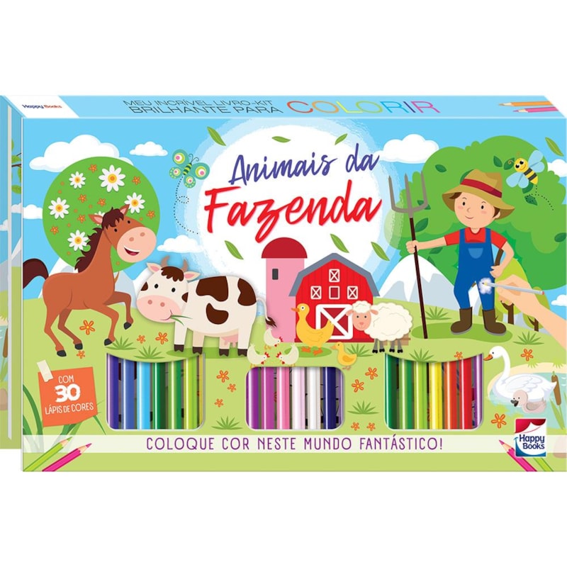 MEU INCRÍVEL LIVRO BRILHANTE PARA COLORIR: ANIMAIS DA FAZENDA