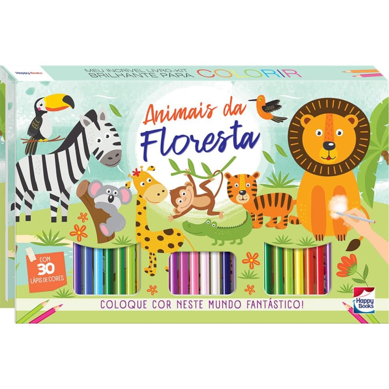 MEU INCRÍVEL LIVRO BRILHANTE PARA COLORIR: ANIMAIS DA FLORESTA