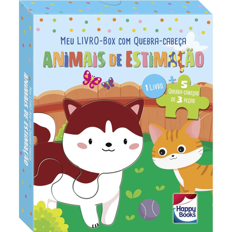 MEU LIVRO-BOX COM QUEBRA-CABEÇA: ANIMAIS DE ESTIMAÇÃO