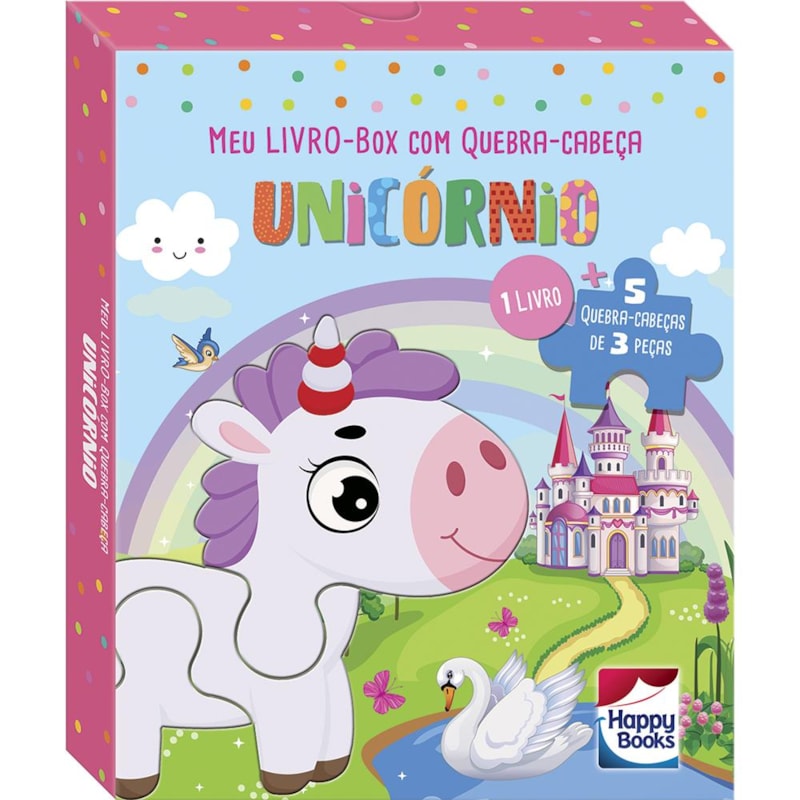 MEU LIVRO-BOX COM QUEBRA-CABEÇA: UNICÓRNIO