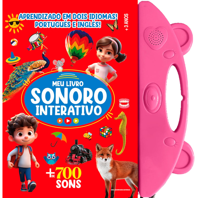 MEU LIVRO SONORO INTERATIVO - PORTUGUÊS E INGLÊS - ROSA