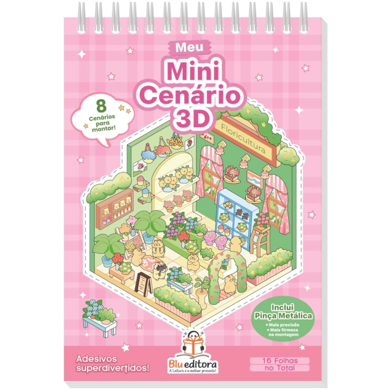Meu mini cenário 3D: Rosa