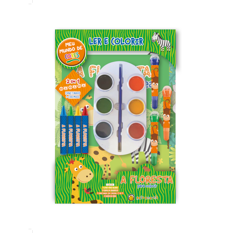 Meu mundo de cores - a floresta para colorir: meu mundo de cores