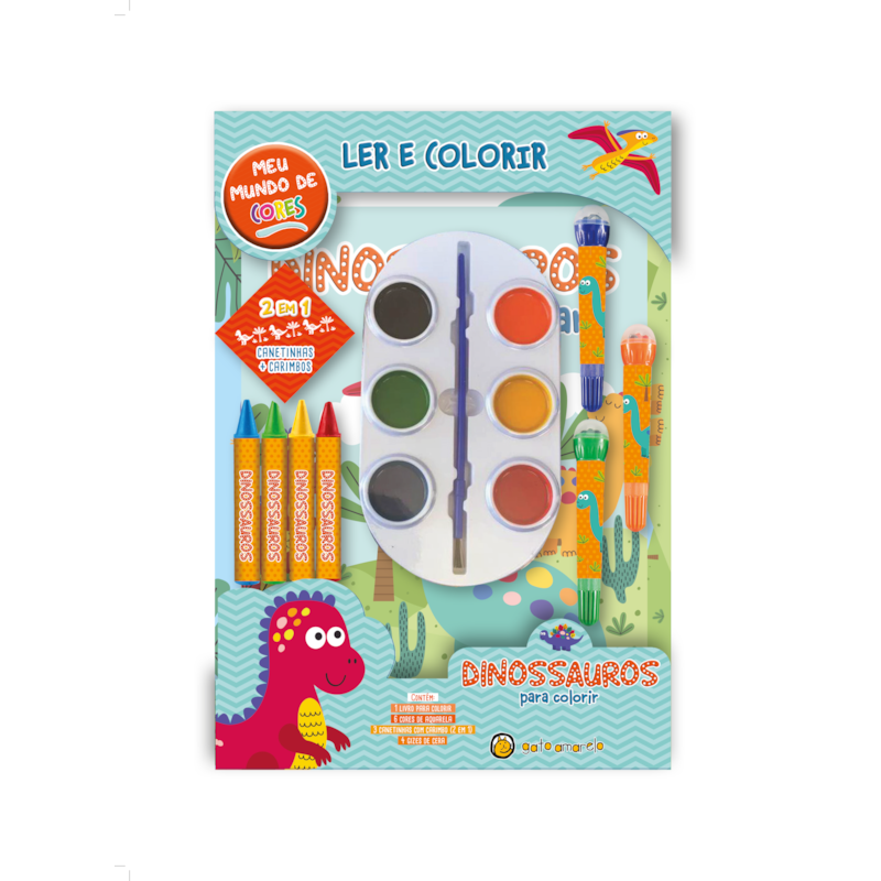 Meu mundo de cores - dinossauro para colorir: meu mundo de cores