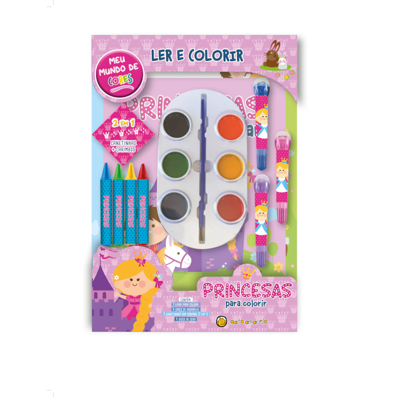 Meu mundo de cores - princesas para colorir: meu mundo de cores