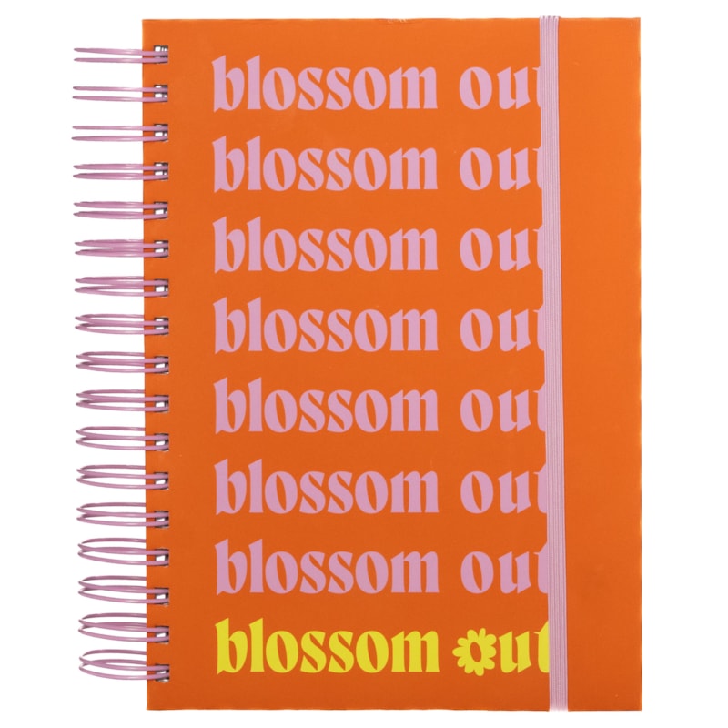 MEU PLANO PERFEITO: FLORESCER, PLANNER ANUAL NÃO DATADO PARA ADOLESCENTES COM CAPA DURA NEON, CAPA BLOSSOM OUT | PLANNER 2025