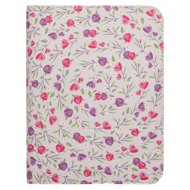 MEU PLANO PERFEITO: FLORESCER, PLANNER ANUAL NÃO DATADO PARA ADOLESCENTES COM SOBRECAPA DE LUXO COM ZÍPER, CAPA ROMÂNTICA COM FLORES | PLANNER 2025