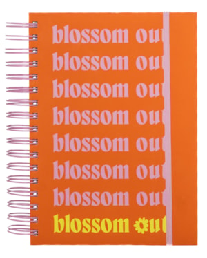 MEU PLANO PERFEITO: FLORESCER, PLANNER SEM DATA PARA ADOLESCENTES COM CAPA DURA NEON, CAPA BLOSSOM OUT | PLANNER 2026