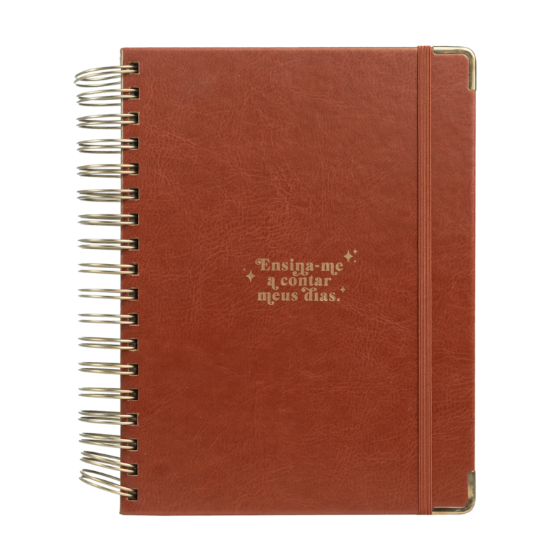 MEU PLANO PERFEITO, PLANNER SEM DATA CAPA DE COURO MARROM, CAPA CLÁSSICA | PLANNER 2026