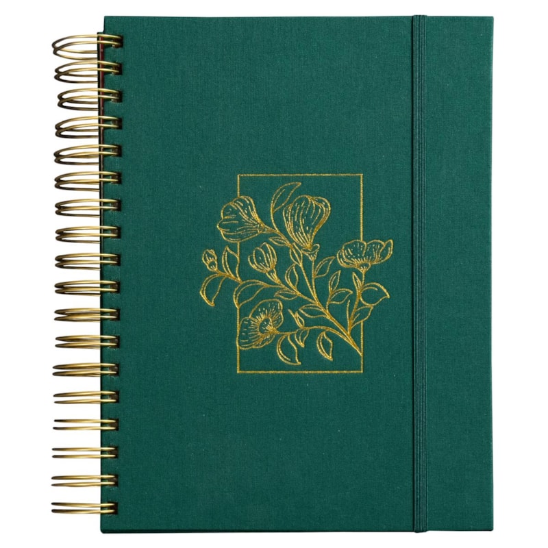 MEU PLANO PERFEITO, PLANNER SEM DATA, CAPA VERDE TECIDO SOBRE CAPA DURA | PLANNER 2027