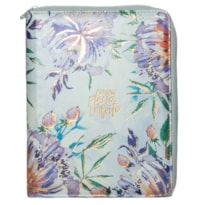 MEU PLANO PERFEITO, PLANNER SEM DATA COM SOBRECAPA DE ZÍPER EM COURO-SOFT, CAPA AQUARELA | PLANNER 2026