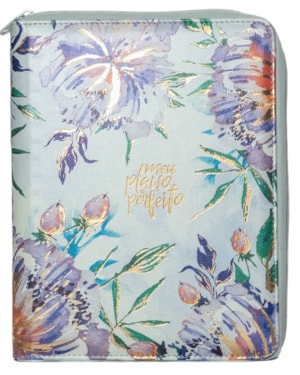 MEU PLANO PERFEITO, PLANNER SEM DATA COM SOBRECAPA LUXO DE ZÍPER, CAPA AQUARELA | PLANNER 2026