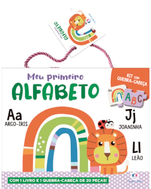MEU PRIMEIRO ALFABETO - KIT COM LIVRO E QUEBRA-CABEÇA DE 20 PEÇAS