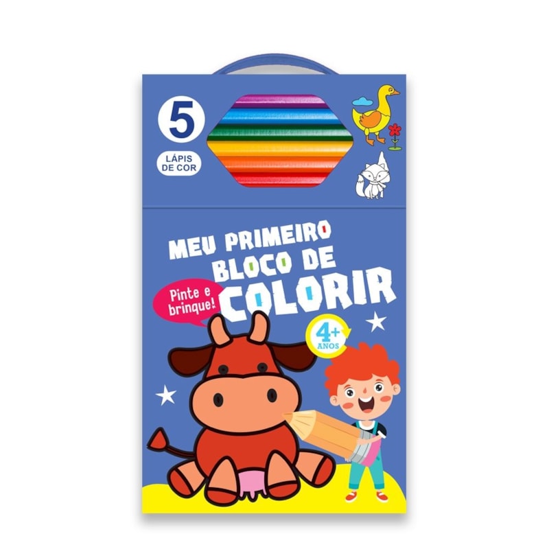 MEU PRIMEIRO BLOCO DE COLORIR AZUL 4+