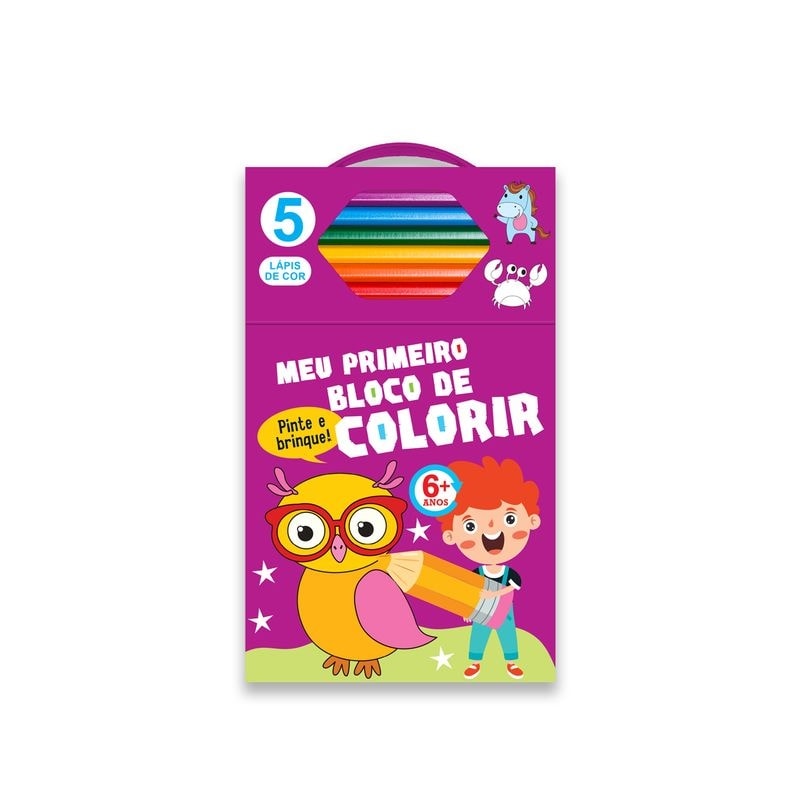 MEU PRIMEIRO BLOCO DE COLORIR ROXO 6+