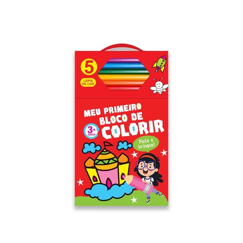 MEU PRIMEIRO BLOCO DE COLORIR VERMELHO 3+