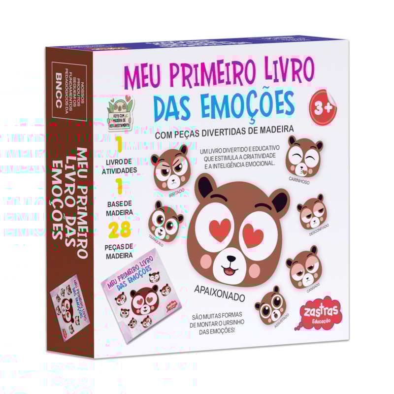 MEU PRIMEIRO LIVRO DAS EMOÇÕES COM PEÇAS DE MADEIRA
