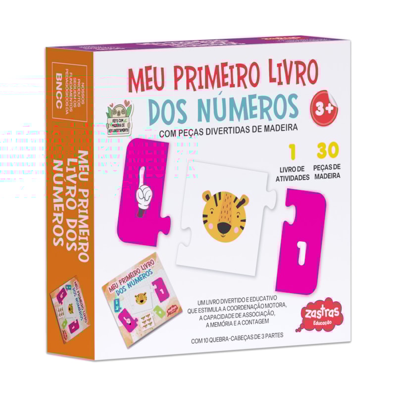 MEU PRIMEIRO LIVRO DOS NÚMEROS COM PEÇAS DE MADEIRA