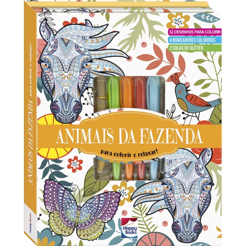 MEU SUPERLIVRO BRILHANTE DE ARTETERAPIA! ANIMAIS DA FAZENDA