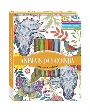 MEU SUPERLIVRO BRILHANTE DE ARTETERAPIA! ANIMAIS DA FAZENDA